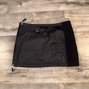 Skhoop Womens Black Insulated Skirt Full Zip Stretch Outdoor Size M